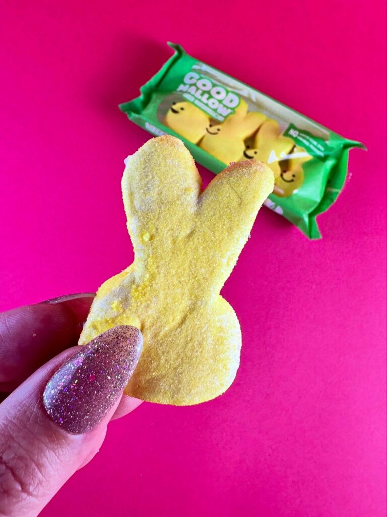 GoodMallow vegan marshmallow peeps close-up