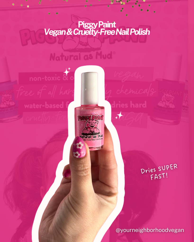 Piggy Paint vegan cruelty-free water-based nail polish used for pedicures and safe beauty products