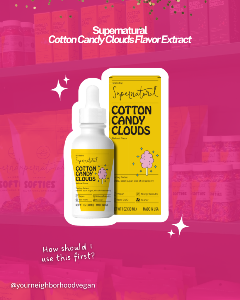 Supernatural cotton candy clouds flavor extract used for baking and desserts discovered at Expo West 2026