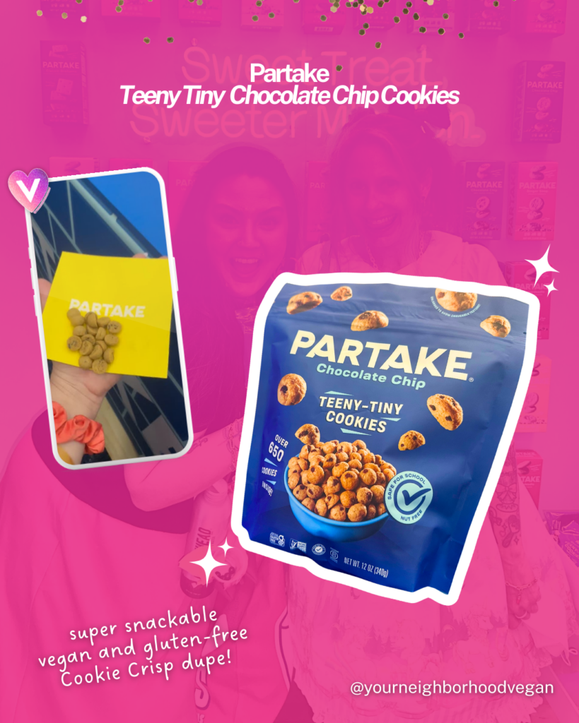 Partake vegan and gluten-free teeny tiny chocolate chip cookies shown at Natural Products Expo West 2026