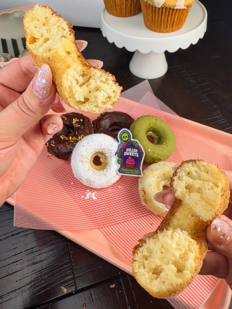 vegan donut interior texture soft baked donut killer sweets modesto